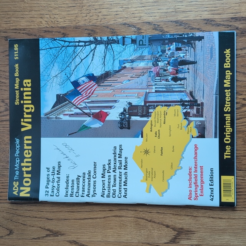 ADC The Map People Northern Virginia Street Map Book 42nd Edition Vintage 2000s